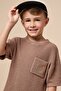 Textured T-Shirt with Crew Neck and Short Sleeves - 3