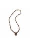 Women's Moonstone Special Design Handmade Natural Stone Necklace with Stress and Peace Heart Charms - 5