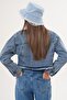 Women's Tassel Detailed Short Denim Jacket - 260179 - 5