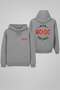 Ac Dc Music Band Printed Gray Hooded Sweatshirt Hoodie