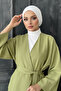 Green Women's Belted Kimono 1177-Tes - 6
