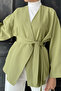 Green Women's Belted Kimono 1177-Tes - 7