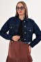 Women's Tassel Detailed Short Denim Jacket - 260179