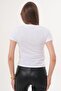 Women's Print Detailed Crew Neck T-Shirt - 260055 - 5