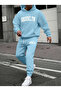 Daily Brooklyn New York Printed 3 Thread Comfortable Winter Thick Bottom Top K Hooded Tracksuit Set