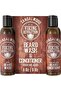 Beard Wash & Beard Conditioner Set w/Argan & Jojoba Oils - Softens & Strengthens -