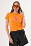 Women's Print Detailed Crew Neck T-Shirt - 260139 - 2