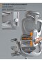 Office Chair with 6D Headrest, Recline & Rocking, Tilt Tension, Flip-Up Armrests with Lumbar Support - 4