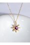 Purple Zircon Stone Rapunzel Sun Necklace - 3