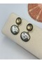 Antique Detailed Two-Tone Earrings (Brass Plated) - 2
