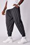 Pleated Anthracite Half Shalwar with Elastic Waistband - 2