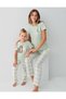 Mother-Daughter Pajama Set (Sold Separately) 100% Cotton – Short-Sleeved Top & Plaid Bottom Family Matching Set