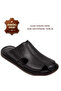 100% Genuine Leather Comfortable Lightweight Stylish Men's Slippers (Buy 1 Size Larger)