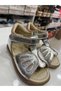 Genuine Leather Shiny Gray Daily Orthopedic Girls' Sandals - 2
