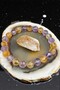 Citrine, Ametrine Special Crystal Cut Natural Stone Bracelet 8 mm