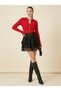 Women's Asymmetrical Cut Lace Detailed Layered Skirt - 4