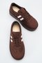 Eloveva Brown Thick Sole Lace-Up Suede Striped Orthopedic Daily Women's Sports Shoes - 4