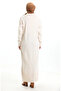 Knitted turtleneck dress 0511-07 cream - 6