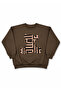 Figure Printed Brown 3-Yarn Comfortable Warm Sweatshirt for Girls/Boys - 2
