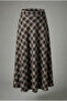 Manua Women's Plaid Pattern Flared A-Line Skirt & Hijab Skirt - Brown - 3