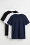 3-Pack 95% Cotton 5% Lycra Body-Fitting Magic Fit Men's Basic T-Shirt Compact Combed Cotton Short Sleeve Flexible T-Shirt Elastane
