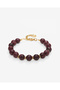 Natural Stone 10 mm Bordo Quartz Women's Bracelet in Special Gift Box
