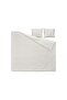 Double Duvet Cover Set, White-Beige, 240X220/50X60 cm - 2