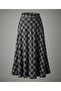 Manua Women's Plaid Pattern Flared A-Line Skirt & Hijab Skirt - Khaki - 3