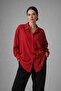 Women's Red Oversized Shirt - 5