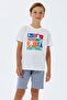 White Men's & Children's Shorts Sets Sold Separately |   100% Cotton Father Son Summer Suit Combination - 2
