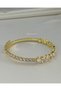 Flexible Waterway Steel Bracelet with Drops and Square Stones - Golden Pear & Princess Flex - 2