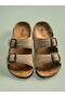 Double Buckle Women's Comfortable Sole Home Garden Pool Beach Slippers - 8