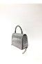 Platinum Color Wavy Patterned Material Evening Dress Portfolio Clutch Women's Bag Can Be Used in Hand and with Long Strap - 3