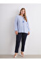 Esvab • Modern & Distinctive Roba Collar Striped Blouse - 2