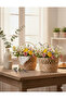 Wicker Basket Set of 2 (20X11X20 cm) Decorative Kitchen Living Room Garden Multi-Purpose Organizer