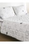 100% Pure British Wool Hypoallergenic Square Quilted King Size Quilt - 2