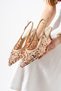 Ariya Women's Beige Pointed Toe Slingback Shoes with Sequin Detail and Thin Heel