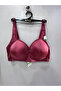 Women's C Cup Underwire-Free Gathering Bra with Pomegranate Flower Design