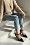 Jeremy Black Suede Pointed Toe Heeled Shoes with Stone Bow (8 cm Heel) - 3