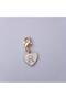 Letter R White Heart Keychain or Bag Ornament
