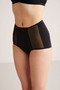 Women'S, Micro Fabric, Powernet Detailed, High Waist, Shorty Panties (with Socks as a Gift) - 2
