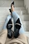 Jeremy Black Suede Pointed Toe Heeled Shoes with Stone Bow (8 cm Heel) - 5