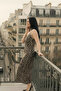 Women's Dress Leopard Pattern Stylish Wrinkled Lycra Fabric Evening Dress - 3