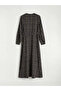 Lcw modest black notch collar plaid belted dress - 2