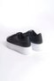 Women's Comfort Black and White Casual Sports Shoes Lace-Up High Sneaker Sole 5 cm - 7