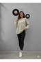 Casual Crew Neck Oversize Thick Knit Knitwear Standard Soft Sweater with Slits - 3