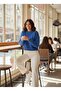 Women's Wide Balloon Sleeve Petite Soft Style Soft Textured Twist Knitted Oversize Sweater - 2