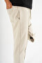Men's Cream Jogger Sports Pants Double-Legged Sweatpants - 6
