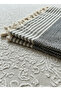 Sofa Cover 180X210 cm |   Stylish Design with Non-Slip Texture and Tassels, 100% Cotton - 3