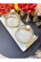 ESTERHOMEDECOR طبق تقديم بقاعدة رخامية وغطاء زجاجي مكون من قسمين - 2